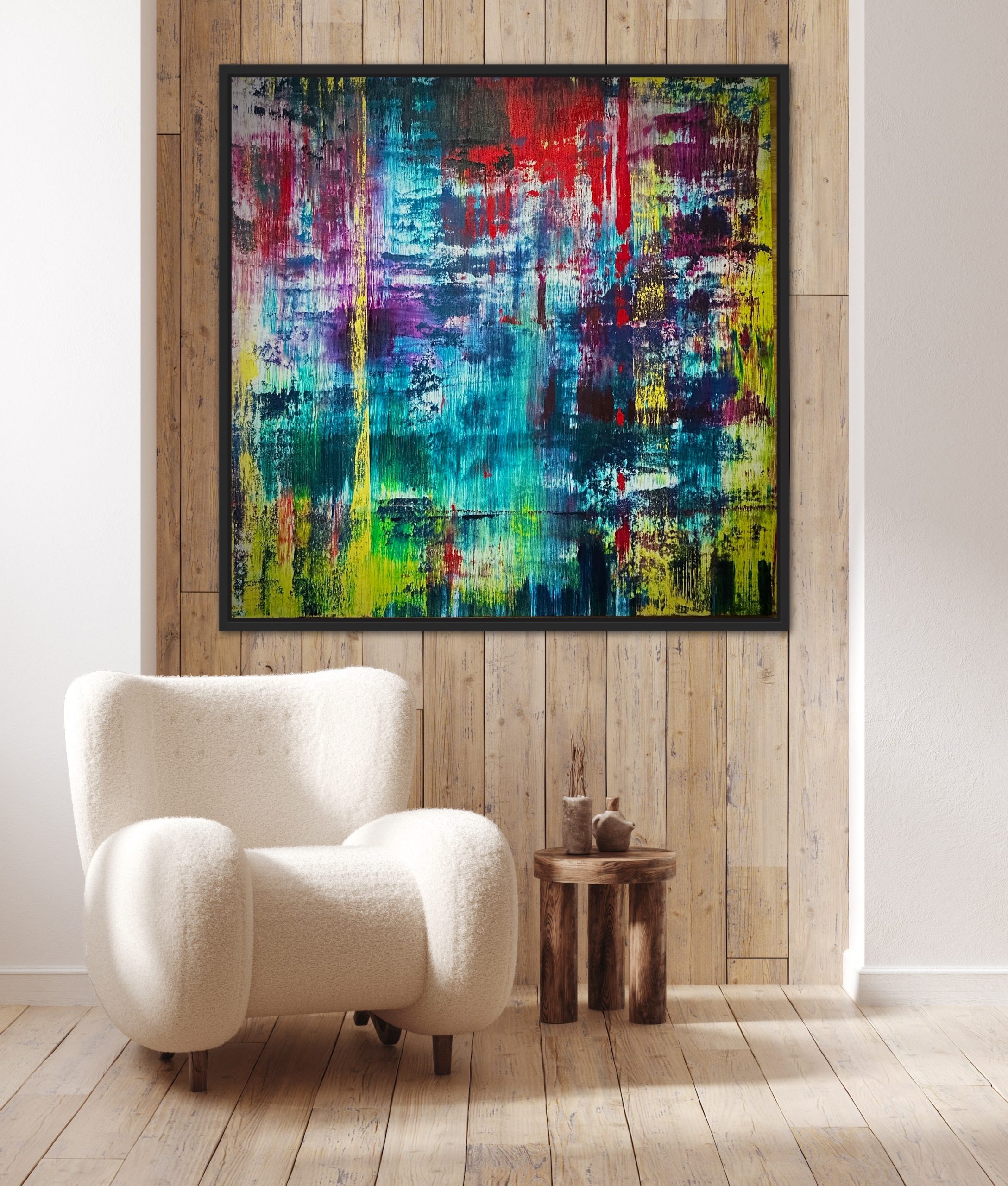 2 Mirror .The rush of emotions in the space of the matrix